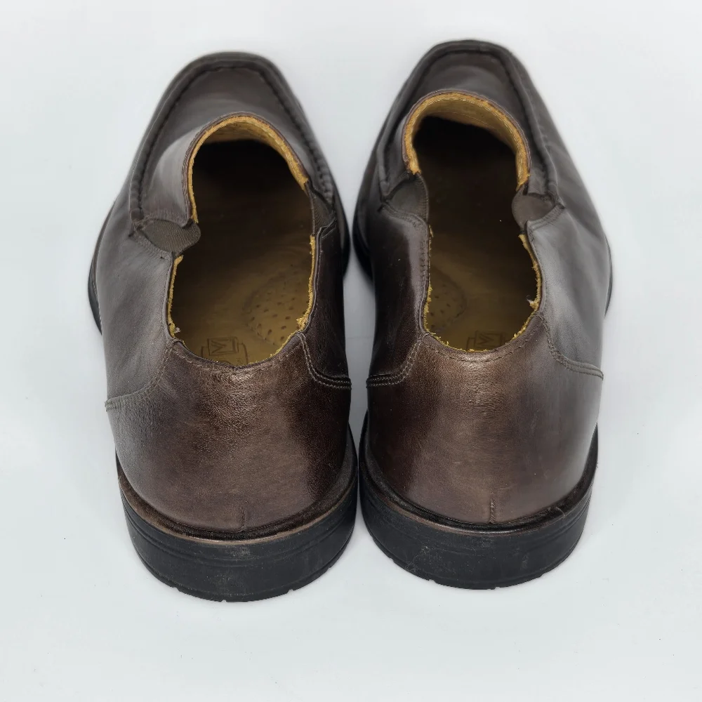 SANDRO Leather Loafers Soft Comfort Gel Dark Brown Mens US 10.5‎ D